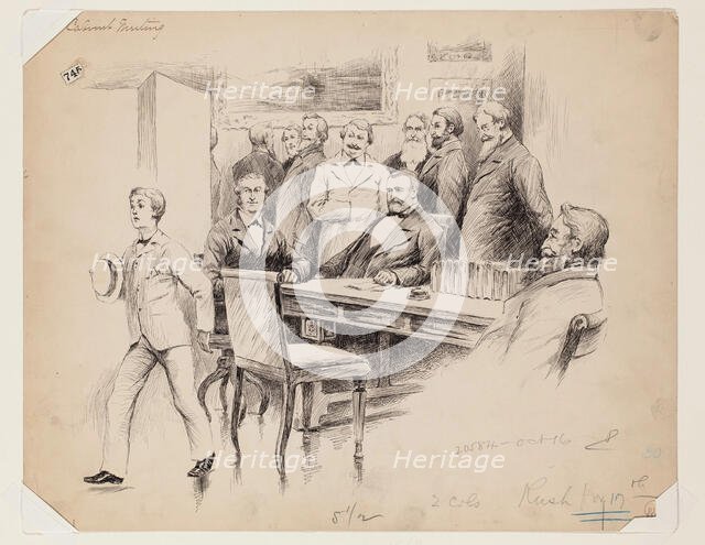 Cabinet Meeting, late 19th century. Creator: Maurice Thompson.