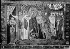Empress Theodora and Members of Her Court, Byzantine, early 20th century (original dated 6th cent). Creator: Unknown.
