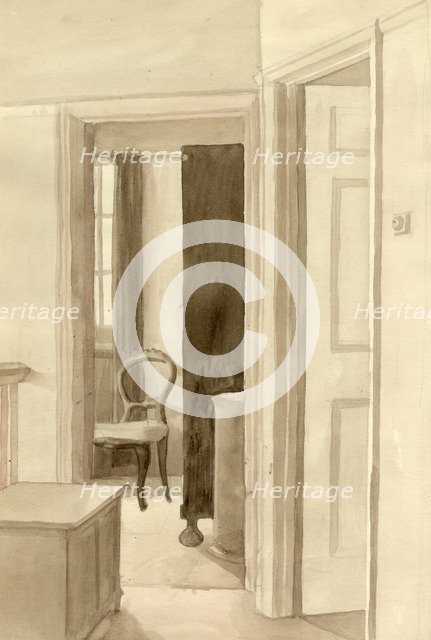 Interior with chair, c1950. Creator: Shirley Markham.