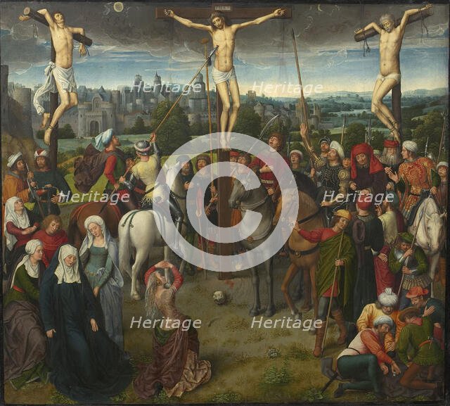 Calvary Triptych, central panel, 1480s. Creator: Memling, Hans, (workshop of)  .
