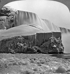 American Falls, Niagara Falls, in winter, New York, USA.Artist: Realistic Travels Publishers