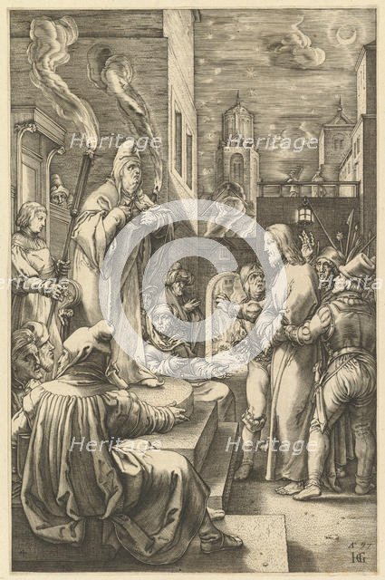 Christ Before Caiaphas, from The Passion of Christ, ca. 1598-1617. Creator: Unknown.