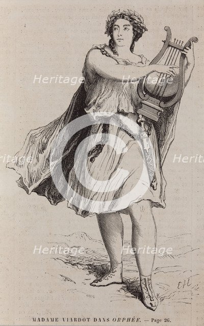 Pauline Viardot as Orfeo in the opera Orpheo ed Euridice by Ch, Gluck, 1890.