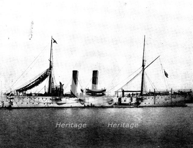 The Spanish-American War: US war-ships - Marblehead, twin-screw cruiser, 1898. Creator: Symonds & Co.