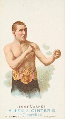 Jimmy Carney, Pugilist, from World's Champions, Series 1 (N28) for Allen & Ginter Cigarettes, 1887. Creator: Allen & Ginter.