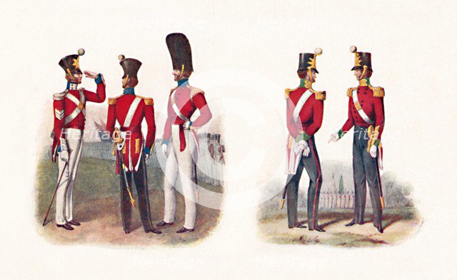 'Uniforms of the 86th Regt., 1842, and Regt., 1848', 1904. Artist: Unknown.