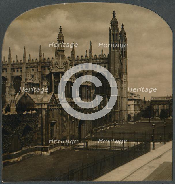 'Celebrated Gothic chapel of Kings College, Cambridge, England', c1910. Creator: Unknown.