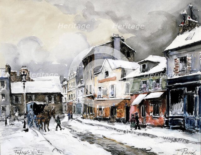 'Montmartre Under Snow', c1900-1951. Artist: Frank Will