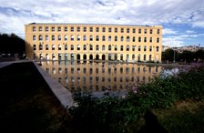Façade of the former factory 'Fabra and Coats', now headquarters of the Cultural Center and Ignas…