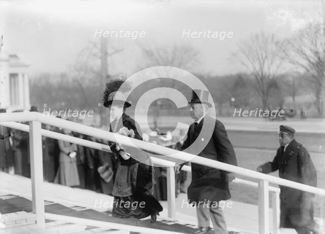 New Years Breakfasts, Pan American Union - Secretary of State And Mrs. Knox, 1912. Creator: Harris & Ewing.