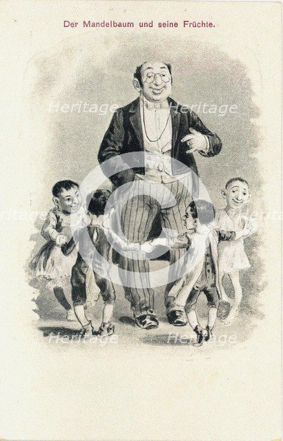 The Mandelbaum and his fruits Anti-Semitic Postcard, after 1900.