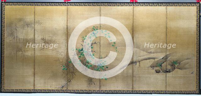 Winter and Summer Flowers, c. 1600. Creator: Yusho Kaiho (Japanese, 1533-1615).