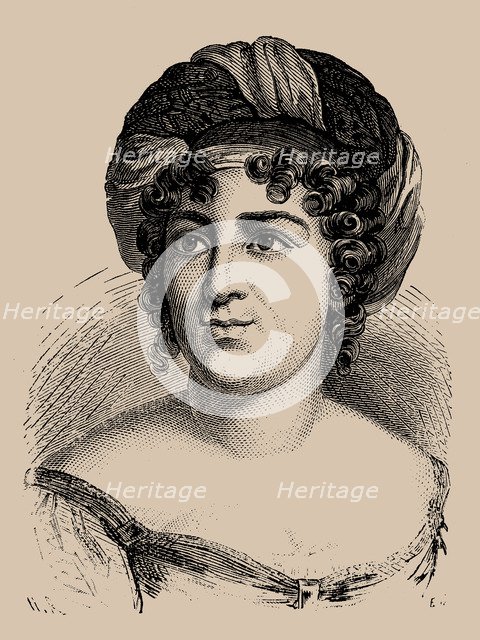 Portrait of the author Baronne Anne Louise Germaine de Staël (1766-1817), 1889.