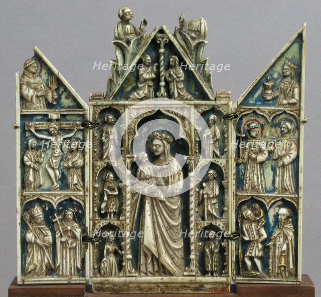 Triptych with Virgin and Child and Saints, Italian, 15th century (?). Creator: Unknown.