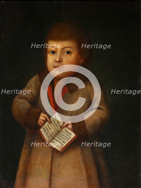 Boy with an Alphabet book, First quarter of 19th century. Artist: Anonymous  
