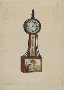 Wall Clock, c. 1936. Creator: Thomas Holloway.
