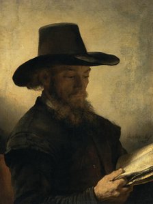 Man Reading, c1648. Creator: Rembrandt Harmensz van Rijn.