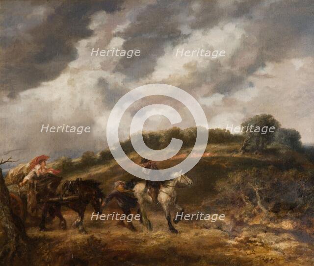 A Windy Day, 1885. Creator: Sir John Gilbert.