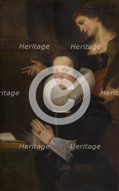 Barbara Kegeleers and Saint Barbara, 1620. Creator: Cornelis de Vos.