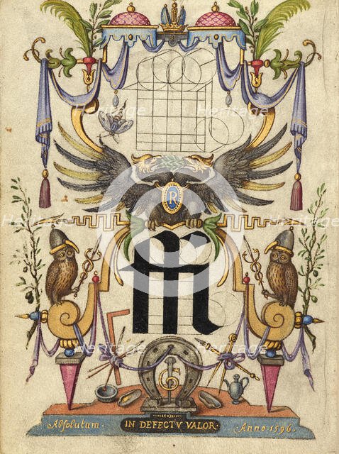 Guide for Constructing the Ligature ffi; Mira calligraphiae monumenta, about 1591-1596. Creator: Joris Hoefnagel.
