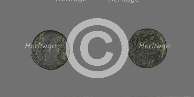 Coin Portraying Emperor Constantius I, 3rd-4th century. Creator: Unknown.