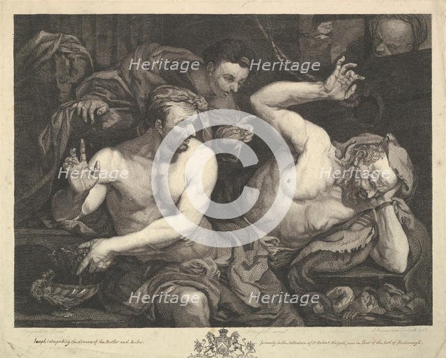 Joseph Interpreting the Dreams of Pharoah's Butler and Baker, 1766. Creator: Alexander Bannerman.