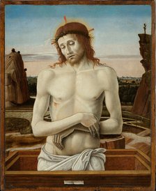 The Man of Sorrows, 1460-1469. Artist: Bellini, Giovanni (1430-1516)