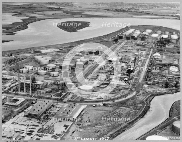 Coryton Oil Refinery, Thurrock, Essex, 06/08/1952. Creator: John Laing plc.