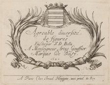 Title Page for "Agreable diversite de figures", 1642. Creator: Stefano della Bella.