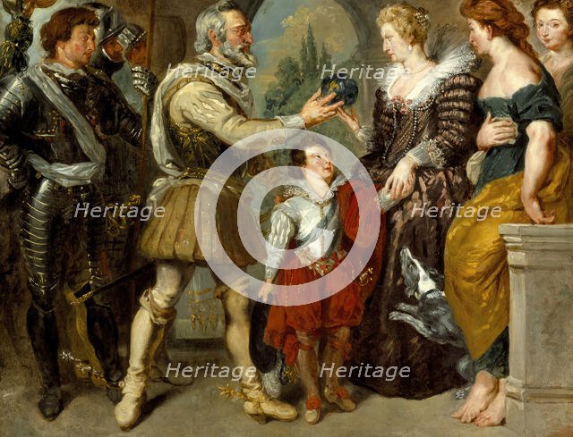 Henri IV Conferring the Regency upon Marie de' Medici (after Rubens), before 1834. Creator: Eugene Delacroix.