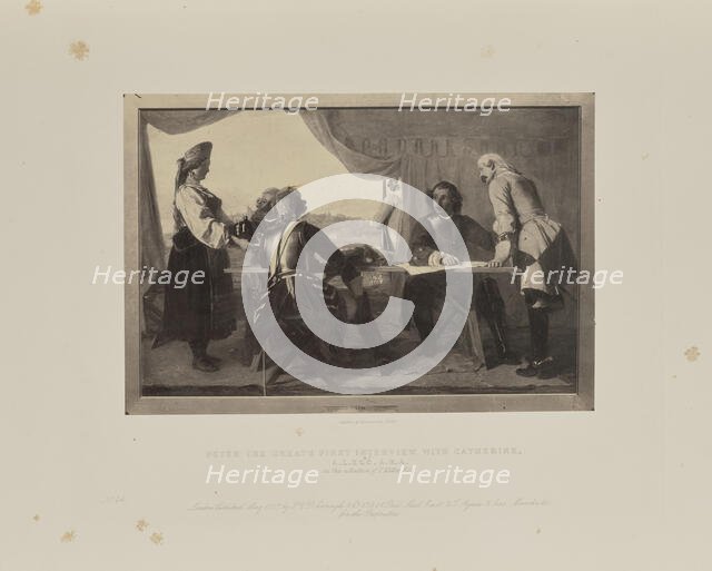 Peter the Great's First Interview with Catherine (Peter the Great sees Katherine for the..., 1858. Creator: Egg, Augustus Leopold (1816-1863).