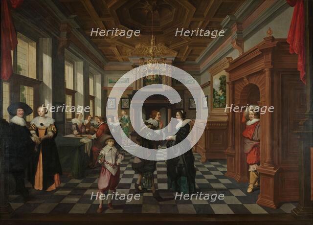 A Seven-Part Decorative Sequence: An Interior, 1630-1632. Creator: Dirck van Delen.