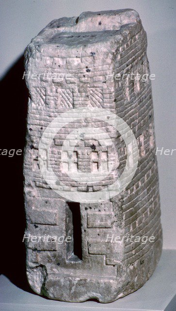 Limestone model of an ancient Egyptian house. Artist: Unknown
