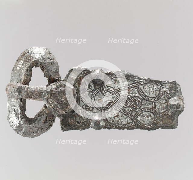 Belt Buckle, Frankish or Burgundian, 7th century. Creator: Unknown.