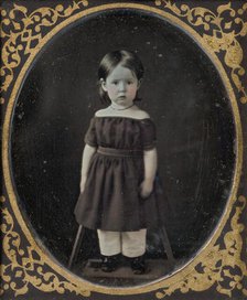 [Young Girl Standing on Short Platform], 1840s-50s. Creator: Unknown.