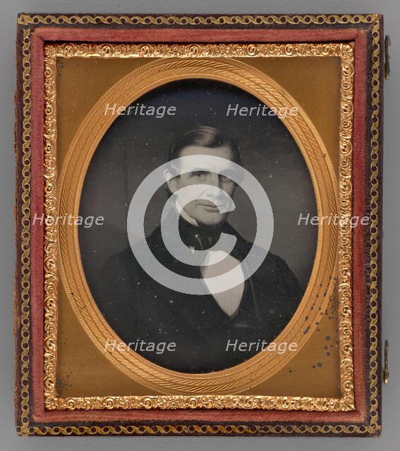 Untitled (Painted Portrait of Charles Coit), 1855/56. Creator: S. L. Holman.