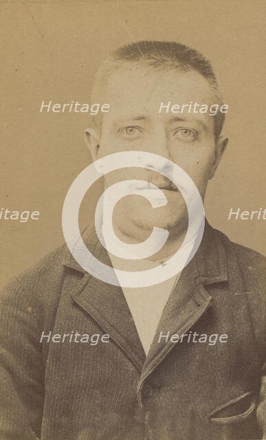 Lefrançois. Charles, Albert. 27 ans, né le 10/11/67 à Paris XXe. Horloger. Anarchiste. 2/7..., 1894. Creator: Alphonse Bertillon.