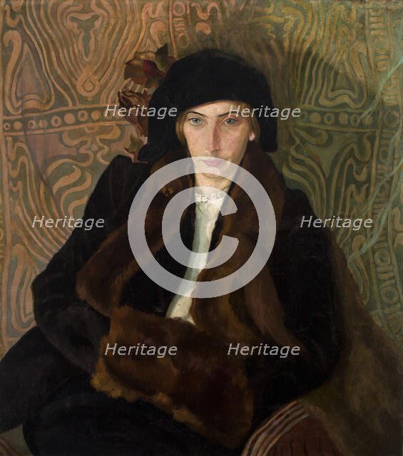 Portrait of Eugenia Dunin-Borkowska, 1912. Creator: Stanislaw Ignacy Witkiewicz.