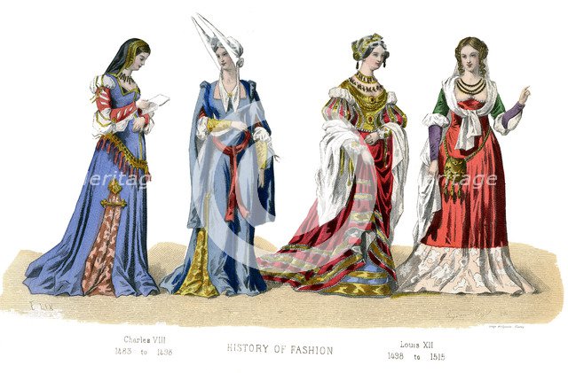 French costume: Charles VIII, Louis XII, (1882). Artist: Unknown