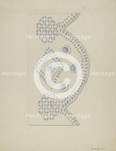 Eyelet Embroidery, c. 1937. Creator: Edith Towner.