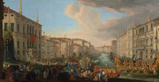 Regatta on the Grand Canal in Honor of Frederick IV, King of Denmark, 1711. Creator: Luca Carlevarijs.