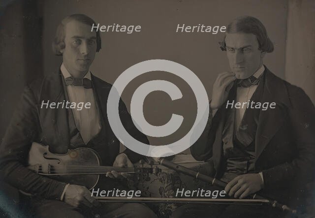 Violinist and Flute Player, ca. 1847.