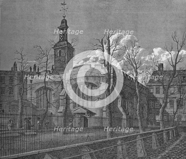 Church of St Helen, Bishopsgate, City of London, 1817 (1911). Artist: William Wise.