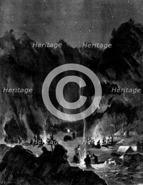 The Indian Frontier Rising: ...Expeditionary Force...Christmas Dinner in the Bazar Valley, 1898. Creator: Unknown.