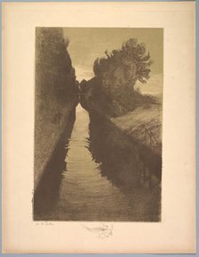 Suite de Paysages: Landscape, Plate 1, Remarque, A Fish, 1892-1893. Creator: Charles Marie Dulac (French, 1865-1898); Printer: Distribué.