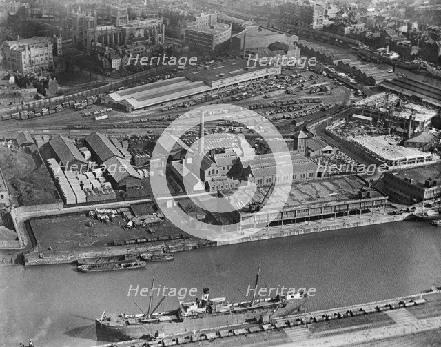 Floating Harbour, Canon's Marsh, Bristol, 1921. Artist: Aerofilms.