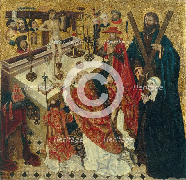 The Mass of Saint Gregory the Great. Artist: Cruz, Diego de la (active 1482-1500)