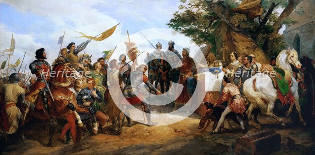 The Battle of Bouvines on 27 July 1214. Artist: Vernet, Horace (1789-1863)