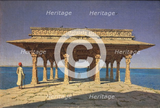 Evening at the Lake (Jaipur District of Rajasthan state, India), 1874. Artist: Vereshchagin, Vasili Vasilyevich (1842-1904)