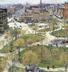 'Union Square in Spring', 1896. Artist: Frederick Childe Hassam